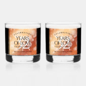 Elegant 32e Bronze Wedding Jubileum Whisky Glas (Voorkant)