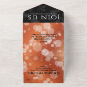 Elegant 32e Bronzen Huwelijksjubileum All In One Uitnodiging (Buitenkant)