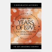 Élégant 32ème anniversaire de Mariage de bronze (Recto)