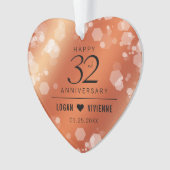 Élégant 32ème anniversaire de Mariage de bronze (devant)