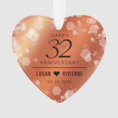 Élégant 32ème anniversaire de Mariage de bronze (dos)