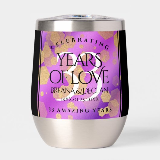 Élégant 33e anniversaire du Mariage Améthyste (Avant)