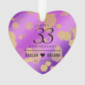 Élégant 33e anniversaire du Mariage Améthyste (devant)