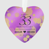 Élégant 33e anniversaire du Mariage Améthyste (dos)