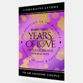 Elegant 33rd Amethyst Wedding Jubileum Acryl Bord (Hoek)