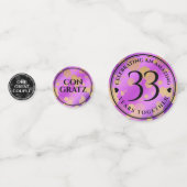 Elegant 33rd Amethyst Wedding Jubileum Confetti (Voorkanten)