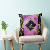 Elegant 33rd Amethyst Wedding Jubileum Kussen (Stoel)