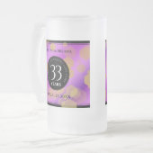 Elegant 33rd Amethyst Wedding Jubileum Matglas Bierpul (Voorkant links)