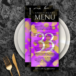 Elegant 33rd Amethyst Wedding Jubileum Menu