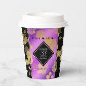 Elegant 33rd Amethyst Wedding Jubileum Papieren Bekers (Achterkant)