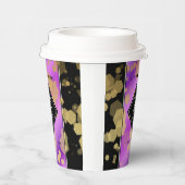 Elegant 33rd Amethyst Wedding Jubileum Papieren Bekers (Rechts)