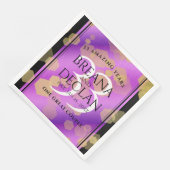 Elegant 33rd Amethyst Wedding Jubileum Servet (Hoek)