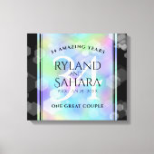 Elegant 34th Opal Wedding Jubileum Celebration Canvas Afdruk (Voorkant)