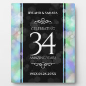 Elegant 34th Opal Wedding Jubileum Celebration Fotoplaat (Voorkant)