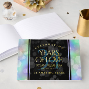 Elegant 34th Opal Wedding Jubileum Celebration Gastenboek