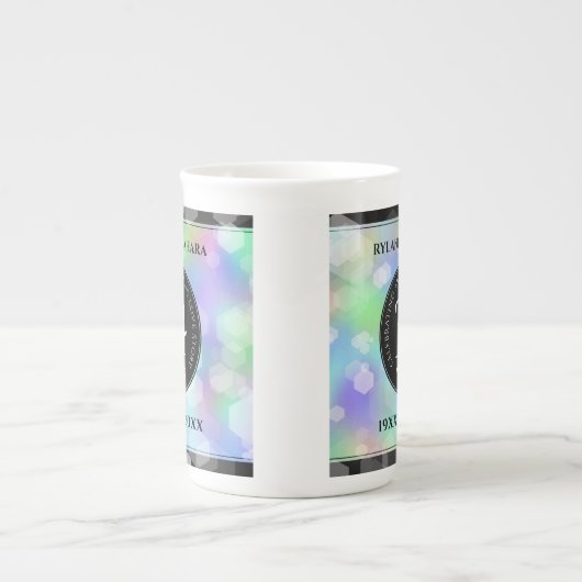 Elegant 34th Opal Wedding Jubileum Celebration Porselein Kop (Voorkant)