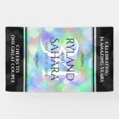 Elegant 34th Opal Wedding Jubileum Celebration Spandoek (Horizontaal)