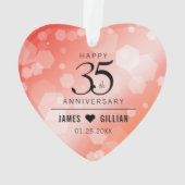 Élégant 35e anniversaire de Mariage corallien (dos)