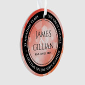 Élégant 35e anniversaire de Mariage corallien (devant)