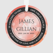 Élégant 35e anniversaire de Mariage corallien (dos)