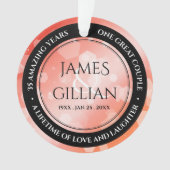 Élégant 35e anniversaire de Mariage corallien (devant)