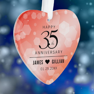 Élégant 35e anniversaire de Mariage corallien