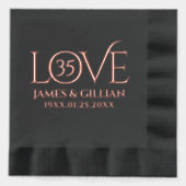 Elegant 35th Coral Wedding Anniversary Years (Recto)