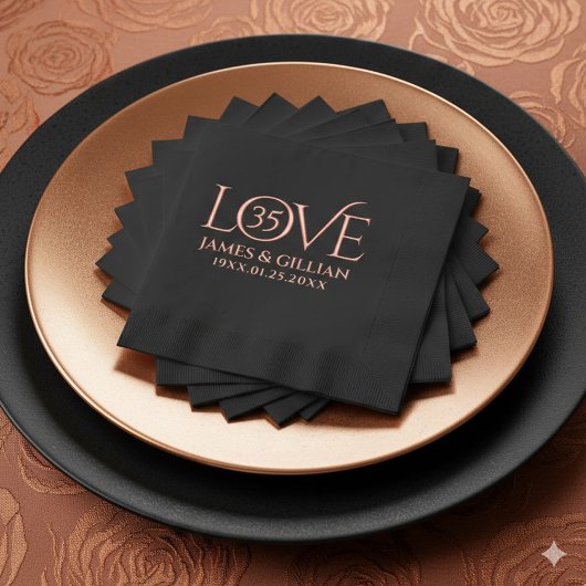 Elegant 35th Coral Wedding Anniversary Years