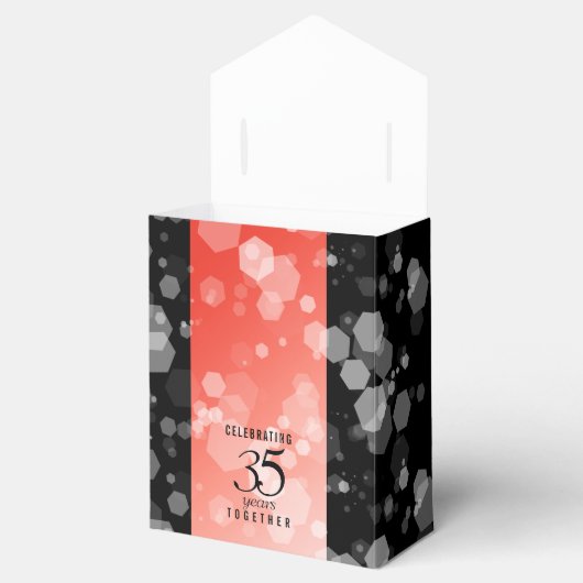 Elegant 35th Coral Wedding Jubileum Celebration Bedankdoosjes (Geopend)