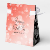 Elegant 35th Coral Wedding Jubileum Celebration Bedankdoosjes (Achterkant)