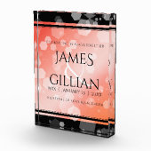 Elegant 35th Coral Wedding Jubileum Celebration Fotoblokken (Rechts)