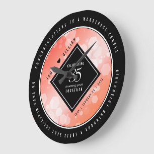 Elegant 35th Coral Wedding Jubileum Celebration Grote Klok