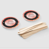 Elegant 35th Coral Wedding Jubileum Celebration Handwaaier (Niet-gemonteerd)