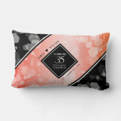 Elegant 35th Coral Wedding Jubileum Celebration Kussen (Achterkant)