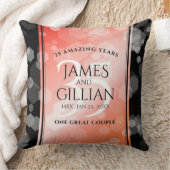 Elegant 35th Coral Wedding Jubileum Celebration Kussen (Deken)