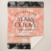 Elegant 35th Coral Wedding Jubileum Sherpa Deken (Voorkant)