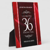 Elegant 36th Roos Wedding Jubileum Celebration Fotoplaat (Zijkant)