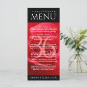 Elegant 36th Roos Wedding Jubileum Celebration Menu (Staand voorkant)