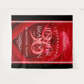 Elegant 36th Roos Wedding Jubileum Celebration Wandkleed (Voorkant (horizontaal))