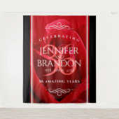 Elegant 36th Roos Wedding Jubileum Celebration Wandkleed (Voorkant)