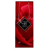 Elegant 36th Roos Wedding Jubileum Celebration Wijn Cadeautas (Achterkant)