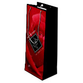 Elegant 36th Roos Wedding Jubileum Celebration Wijn Cadeautas (Achterkant Gekanteld)