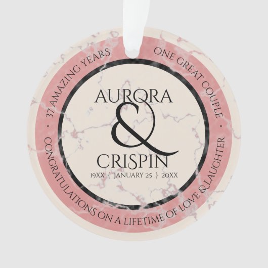 Élégant 37e anniversaire du Mariage Alabaster (devant)