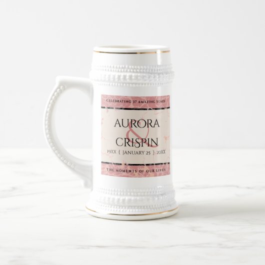 Elegant 37th Alabaster Wedding Jubileum Bierpul (Links)