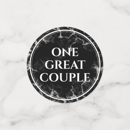 Elegant 37th Alabaster Wedding Jubileum Confetti (Kleine voorkant)