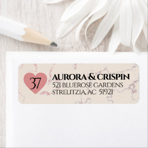 Elegant 37th Alabaster Wedding Jubileum Etiket