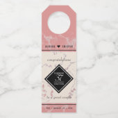 Elegant 37th Alabaster Wedding Jubileum Flessenhanger (Voorkant)