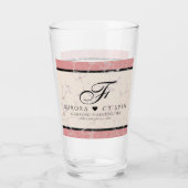 Elegant 37th Alabaster Wedding Jubileum Glas (Achterkant)