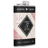 Elegant 37th Alabaster Wedding Jubileum Heupfles (Rechts)