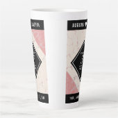 Elegant 37th Alabaster Wedding Jubileum Latte Mok (Voorkant)